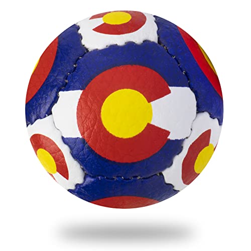 Soft Practice Lacrosse Balls,1, 2, 3, 6, 12, 24, 36, 60, & 120 Packs - Same Weight & Size as a Regulation Lacrosse Balls, Great for Indoor & Outdoor Practices, Less Bounce & Minimal Rebounds - color: 콜로라도 국기, size: 1팩