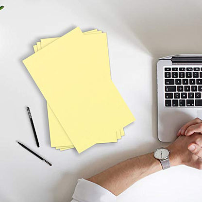 JAM PAPER Vellum Bristol 65lb Cardstock - 11 x 17 Ledger Size Coverstock - 147 gsm - Canary Yellow - 50 Tabloid Sheets/Pack - color: Canary, size: 11" x 17"