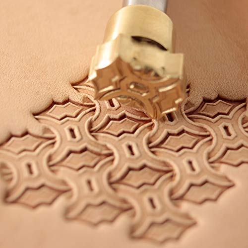DandS ltd Leather Stamp Tool, Geometric, Professional Steel Craft Tool for Leatherworking, Embossing, Carving & Stamping Leather Projects, Belts Wallets & DIY Projects Compatible with Mallet #408 - color: Geometric 0.39" X 0.55"