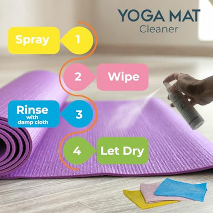 Yoga Mat Cleaner Spray, Non-Toxic, For PVC, TPE, NBR, Cotton, and EVA Mats, 4 oz