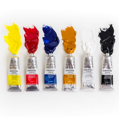 Winsor & Newton Griffin Alkyd Fast Drying Oil Paint, Beginners Set, 6 x 37ml Tubes