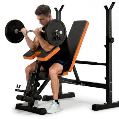 YOLEO 880-1980LBS ASTM-Certified All in One Weight Bench Set Home Strength