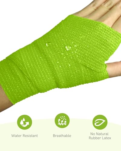 FriCARE Self Adhesive Bandage Wrap, Medical Tape in First Aid Kit, Rainbow | Elastic Cohesive Bandages for Sports/Vet/Wrist Ankle Wounds, 2 Inches X 5 Yards, Latex-free 6 Rolls - color: 6 Rainbow Color