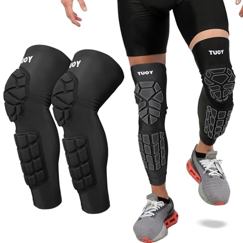 High-Density EVA Foam Padded Knee Calf Pads -Gym Knee Protectors, Non-Slip Sports Knee Guards for Running, Basketball, Fitness, and Workout for Men Women - size: Small