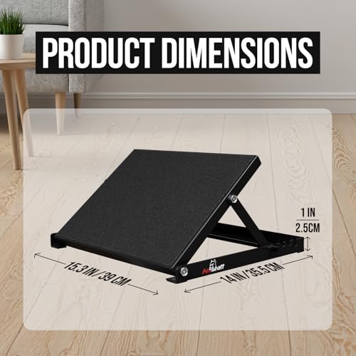 Amstaff Fitness Adjustable Squat Slant Board for Heel Elevating - Non-Slip, High-Density Heel Elevated Squat Wedges for Enhanced Weightlifting, Strength Training, Calf Stretching & Mobility