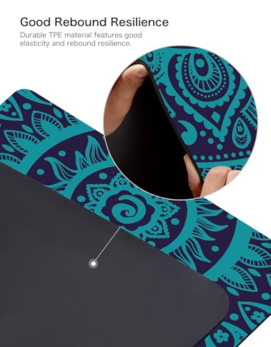 nuveti Suede TPE Yoga Mat High Density Non Slip Yoga Mats with Carrying Bag,72"x32" Extra Thick 8MM Exercise & Workout Mat for Yoga, Pilates and Fitness - color: YeRong