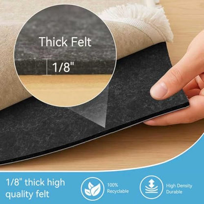 Warmstar 8x10 FT Non Slip Rug Pad,100% Waterproof Felt Rug Pad,1/8" Thick - size: 8' x 10' (Rectangular), style: 1/8" Thick