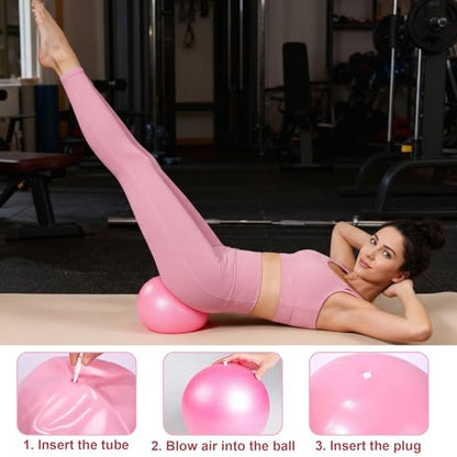 Pilates Kit for Home Workouts, Pilates Equipment Set with Ring, Ball, 5 Resistance Bands, Magic Circle Hoop, Gliding Discs, Compact Toning Fitness Essentials Starter Accessories Pilates Sets for Women
