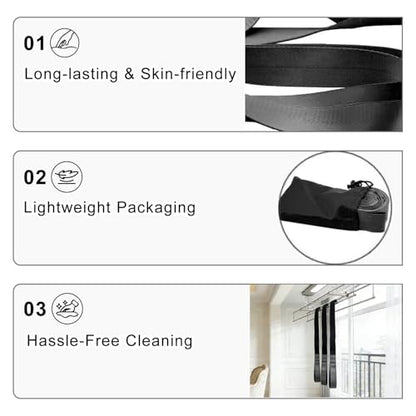 Stretching Strap with 12 Loops-Non-Elastic Physical Therapy with Carry Bag