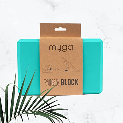 MYGA Yoga Block,Lightweight EVA Foam Yoga Brick,High Density Non-Slip Block for Yoga Poses, Pilates, Balance and Flexibility - color: Turquoise, size: One Size