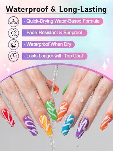 Kalolary 1PCS White Nail Art Pens 0.7mm Nail Polish Pens Quick Dry | Long-last Nail Graffiti Dotting Painting Liner Nail Art Markers for DIY Nail Art Design - color: White
