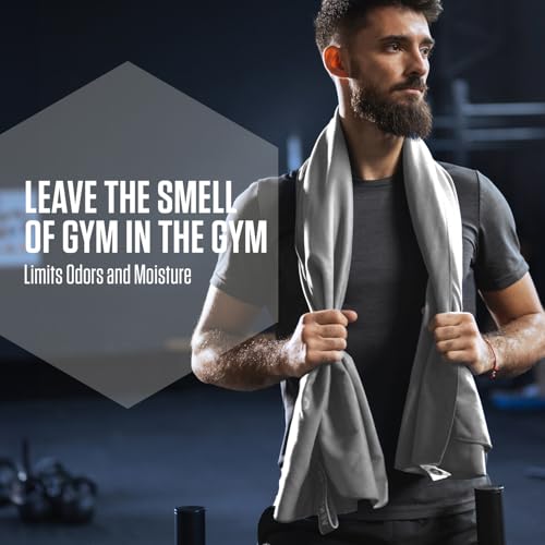 VENTURE 4TH Quick Dry Microfiber Towel for Camping & Gym - Light Gray Large - color: Light Gray, size: 60.00" x 31.50"