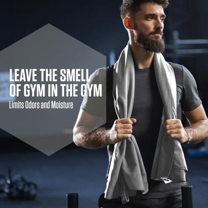VENTURE 4TH Quick Dry Microfiber Towel for Camping & Gym - Light Gray Large - color: Light Gray, size: 60.00" x 31.50"