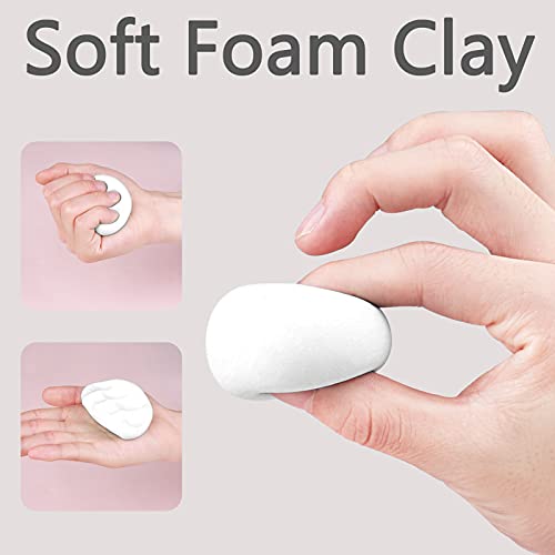 Cutedeer White Air Dry Clay, 1.1lb Foam Modeling Clay, Soft Squishy Molding for Kids Adults, Arts & Crafts Project Slime Supplies(1.1lb - 1 Pack, White) | Soft Molding for Kids Adults, Arts & Crafts Project Slime Supplies(1.1lb - 1 Pack, White) - color: W
