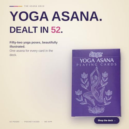 Lingo Yoga Playing Cards | Pose Card Deck with Instructions for All Levels & Beginners | Home Practice, Workout & Self-Care Gift | Portable Sequence Builder for Adults