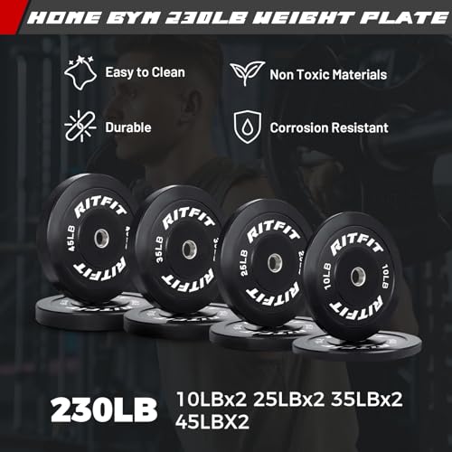 RitFit 2.36'' x 2.36'' Folding Squat Rack for Home Gym, Wall Mounted Squat Rack with Attachments - Space Saving Squat Power Rack - color: Black, style: Folding Squat Rack with RP230LBS