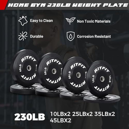 RitFit 2.36'' x 2.36'' Folding Squat Rack for Home Gym, Wall Mounted Squat Rack with Attachments - Space Saving Squat Power Rack - color: Black, style: Folding Squat Rack with RP230LBS