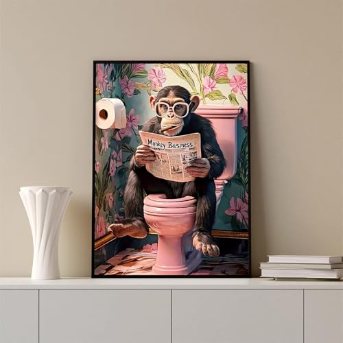 Gorilla Diamond Art Kits for Adults, Animals 5D Diamond Painting Kits for Adults, DIY Gem Painting, Dimond Art Paintings Kit, Crafts for Adults, Full Drill Diamond Dot for Home Wall Decor 12 X 16 Inch - color: CM086