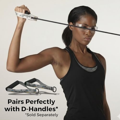 THERABAND Resistance Tubing, Exercise Band, Physical Therapy, 25', Black - color: Level 5 / Special Heavy - Black, size: 25 Foot