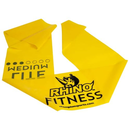 Champion Sports Resistance Therapy Stretch Flat Band - color: Yellow, size: 6 lbs