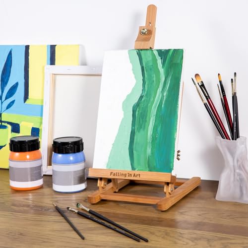 Basic H-Frame Tabletop Easel, Holding Canvas up to 12" High | Adjustable Beechwood Desktop Easel, Portable Painting Easel Stand for Beginners and Artists - style: 19'' H