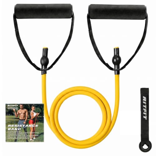 RitFit Single Resistance Bands with Handles Door Anchor for Home Gym - size: 1-5lbs