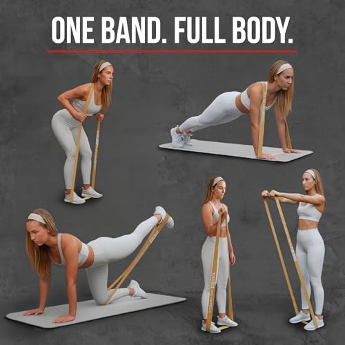COBRASIX Long Resistance Bands for Working Out | Set of 6 Exercise Bands for Full-Body Training | Pull Up Bands for Home Gym with Handles, Door Anchor and Bar Options | for Men & Women