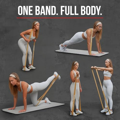 COBRASIX Long Resistance Bands for Working Out | Set of 6 Exercise Bands for Full-Body Training | Pull Up Bands for Home Gym with Handles, Door Anchor and Bar Options | for Men & Women