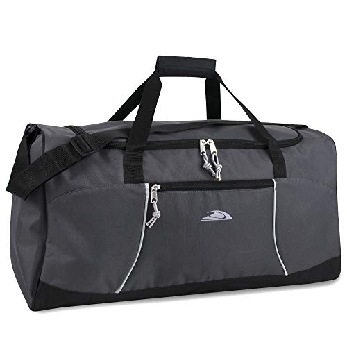 Lightweight Canvas Duffle Bags for Men & Women For Traveling, the Gym, and as Sports Equipment Bag/Organizer - color: Grey 1