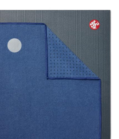Manduka Yogitoes Hot Yoga Mat Towel - 71" | Moisture Activated Grip | Patented Silicone Nubs | Highly Absorbent, Durable & Easy Care | Made from Recycled Materials | 71 x 24 Inches | Moon - color: Moon, size: 71" x 24"