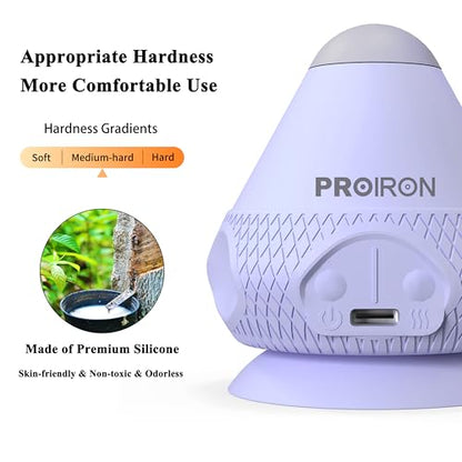 PROIRON Mountable Massage Ball with Suction Cup Pinpoint Deep Tissue Muscle Knot & Sore Relief, Vibration & Heating Trigger Point Massage Tool for Back Neck, Self-Massage Tool - color: Purple