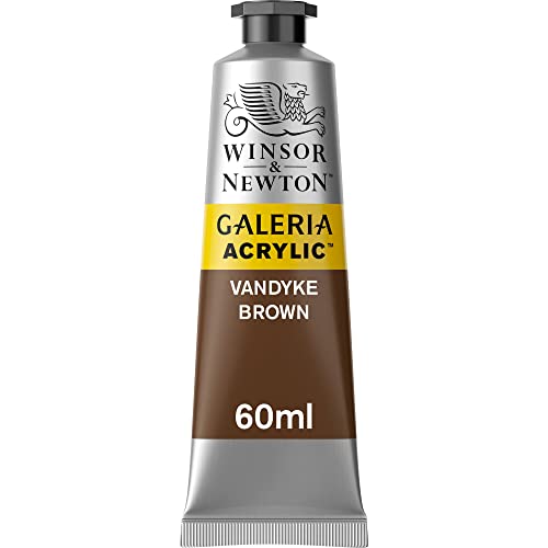 Winsor & Newton Galeria Acrylic Color, 60ml Tube, Vandyke Brown | Introductory Acrylic Paint made with Professional Pigments, Perfect for Beginners, Buttery Texture, High Tinting Strength - color: Vandyke Brown, style: 2-oz Tube