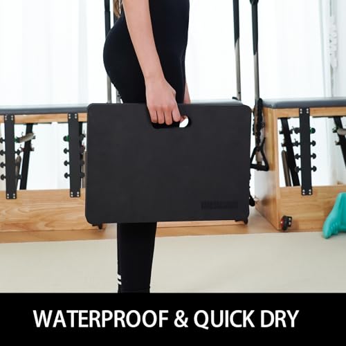 Yoga kneeling mat, 1.5inch Thick,Knee Push-ups, Plank Support & Yoga Elbows/Knees Mat Provides Cushion for Kneeling & Elbows - color: black