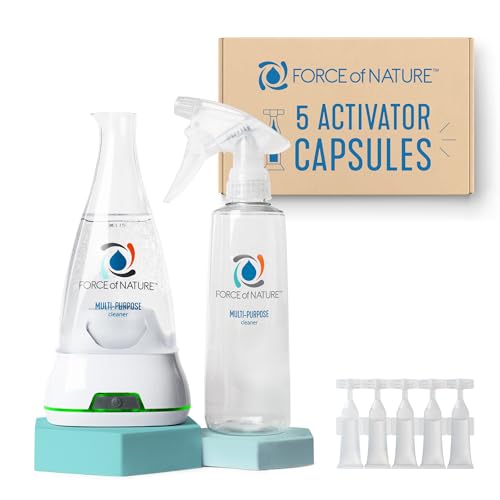 Force of Nature Cleaner & Disinfectant Appliance Starter Kit - 5 Refills - style: Starter Kit & 5 Capsules (3 mL)