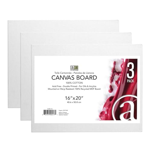 Art Advantage Canvas Board Recycled MDF 16x20 3pc - size: 16"x20" 3pc