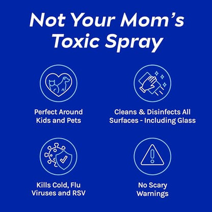 CleanBoss Botanical Disinfectant - 24 oz 2-Pack Multi-Surface Cleaner | Kills 99.9% of Germs + Cold & Flu Viruses - Fresh Thyme Scent - No Rinse on Food Contact Surfaces - Pet Friendly