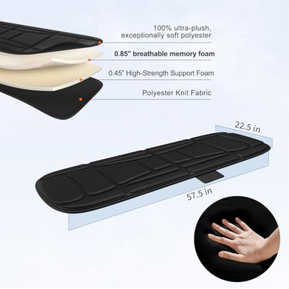 Full Body Massage Mat with Heat, Vibration Massage Mattress Pad with Lumbar Support Cushion, Foldable Massage Mat for Bed, Sofa & Floor, Relaxation & Comfort