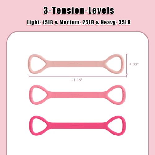 2 Packs Figure 8 Resistance Bands + 3 Packs Extended Vision Bands