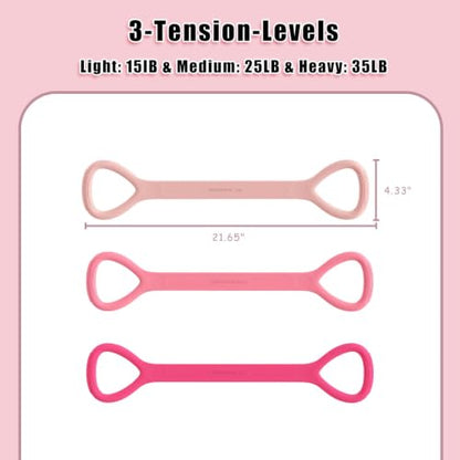 2 Packs Figure 8 Resistance Bands + 3 Packs Extended Vision Bands