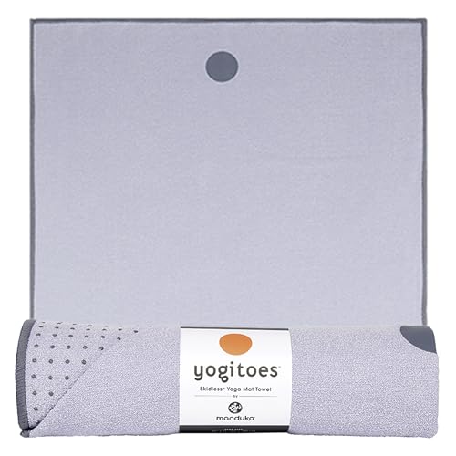 Manduka Yogitoes Hot Yoga Mat Towel - 71" | Moisture Activated Grip | Patented Silicone Nubs | Highly Absorbent, Durable & Easy Care | Made from Recycled Materials | 71 x 24 Inches | Lavender - color: Lavender, size: 71" x 24"