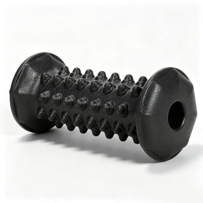 Foot Massager Roller for Plantar Fasciitis, Arch Heel Pain Relief | Portable reflexology Deep tissue massage tool for feet and calf, travel, home and office use - color: Black