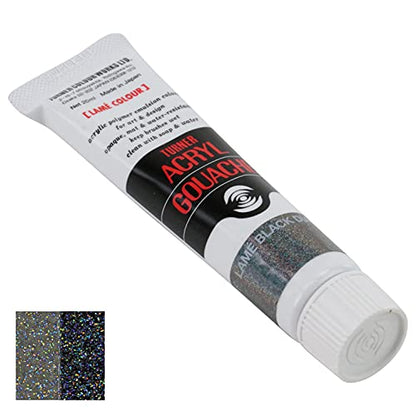 Turner Colour Works Acryl Gouache Artist Acrylic Paint - Single 20 ml Tube - Lamé Black Diamond - color: Black, size: 0.7 Fl Oz (Pack of 1)
