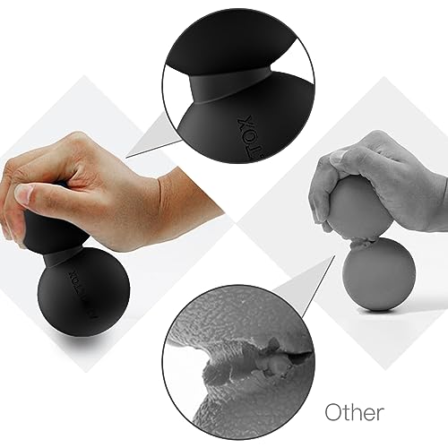 Peanut Massage Ball,Double Lacrosse Ball for Neck Sore Muscles,Medium Density Myofascial Release Massager Ball for Deep-Tissue Massage Muscle Knots Yoga Therapy(Black) - color: Black