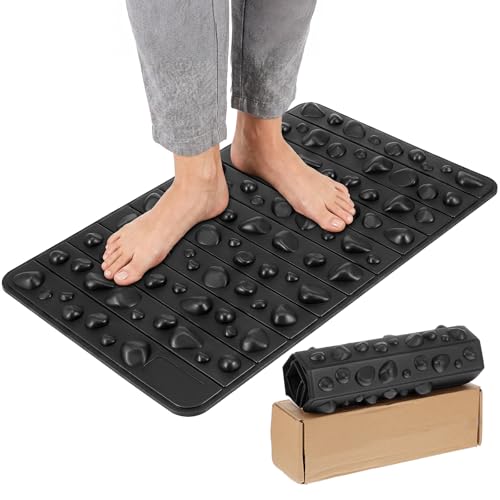 Foot Massage Mat Reflexology Walk Stone Road for Acupressure, 19.6X 12.2 inch Foot Massage Acupoint Mat, Pressure Point Pad for Relieve Foot Pain, Fasciitis
