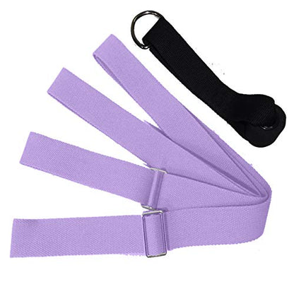 Leg Stretch Band - To Improve Leg Stretching - Easy Install on Door - Perfect Home Equipment For Ballet, Dance And Gymnastic Exercise Flexibility Stretching Strap Foot Stretcher Bands - color: light purple