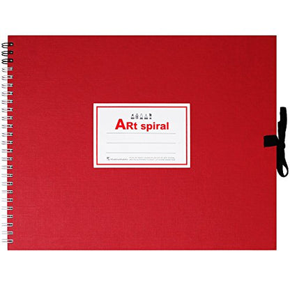 Maruman Art Spiral Sketch Book, F3, 8.74" x 11.26", 24 Sheets, Red | Drawing Pad With Acid-Free Art Paper & Twin-Wire Binding, Premium Drawing Paper Sketchbook, Sketch Pad Made in Japan - color: Red, size: F3 (8.74" x 11.26")