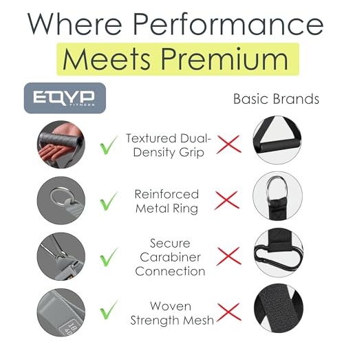 EQYP Power Tube Resistance Bands with Handles – Multi-Pack Exercise Bands for Home Workouts - size: 20lbs-40lbs