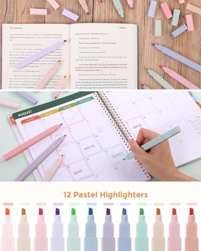 SKYDUE School Supplies Kit, 38 PCS Cute Stationery Set with Large Pencil Case, Pens, Mechanical Pencil Set, Highlighters & Refills, Aesthetic School Supplies for Girls, College, Back to School Pink - color: Pink