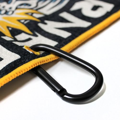 RokFit Gym & Golf Towel – Multi-Use, Quick-Dry, Durable Utility Towel with Bold Graphic and Carabiner Clip (Strength is Earned) - color: Strength is Earned