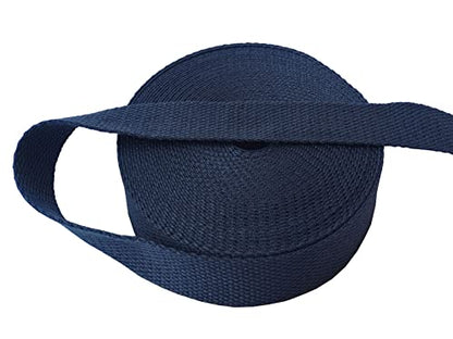 1 Inch Cotton Webbing 10 Yards Cotton Strap for Tote Canvas Bags Crafts Sewing (2043 Black) - color: Black